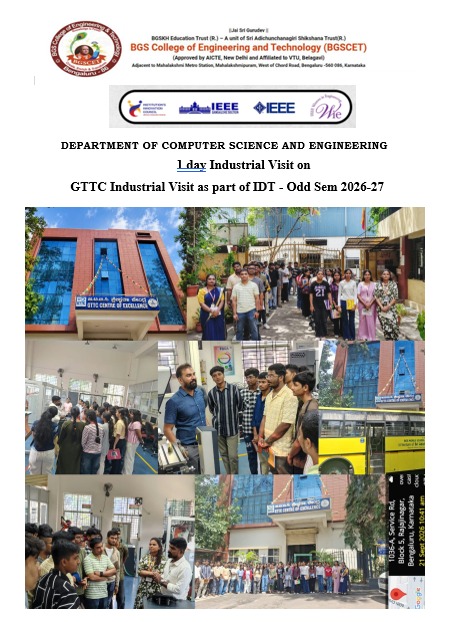 GTTC Industrial Visit as part of IDT – Odd Sem 2026-27